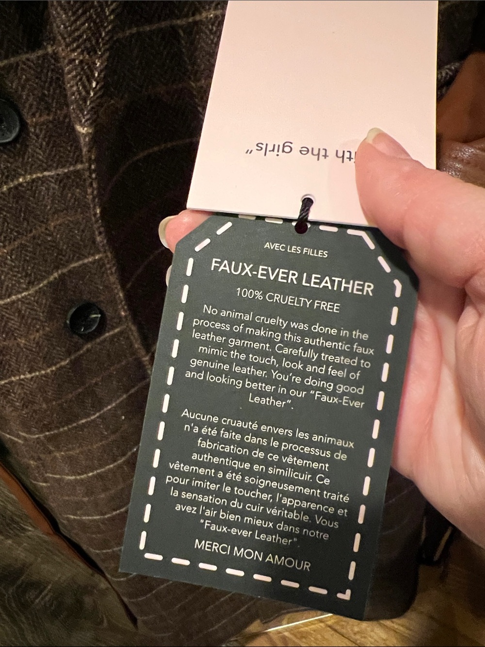 Avec Les Filles Brown Mixed-Media Trench Coat NWT - Picture 4 of 16